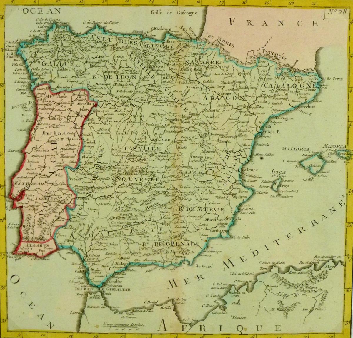 Историческая карта Испании